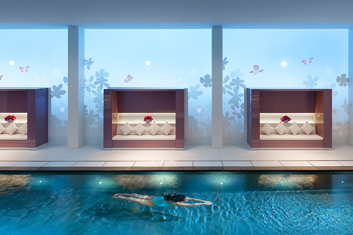 "Spectacular Indoor Pool",  Luxury Spa Series, Mandarin Oriental Paris