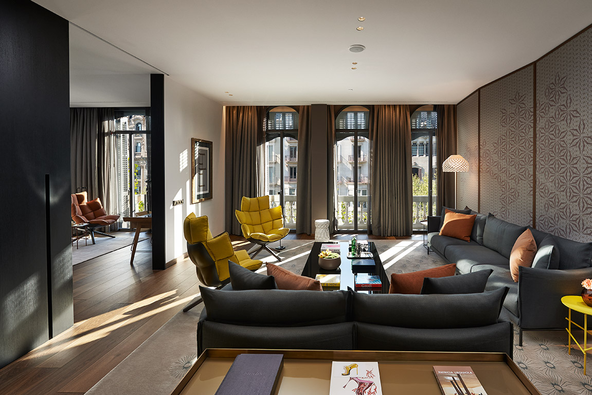 Premier Suite Living Room at the Mandarin Oriental Barcelona