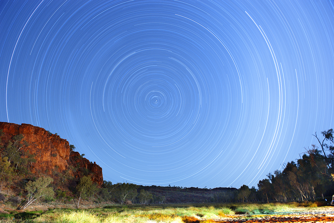 Central Australia's night sky over the campfire
