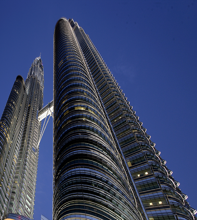 Detail of The Petronas Towers Kuala Lumpur Malaysia