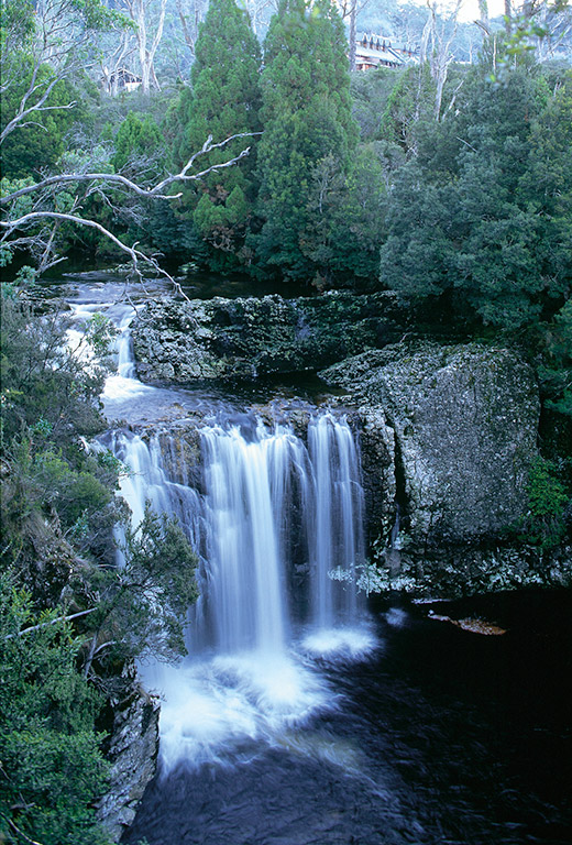 Pencil Pine Falls,  Cradle Mt Tasmania, for Tourism Tasmania, Australia