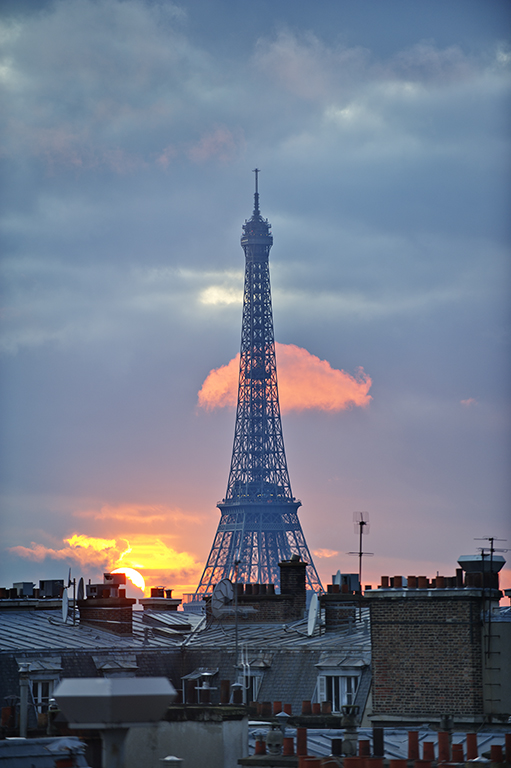 Evening Light, Eiffel Tower and Paris Rooftops