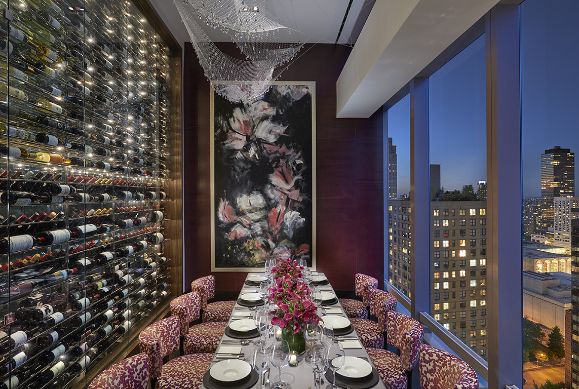 Private dining room in Asiate at Mandarin Oriental Hotel New York