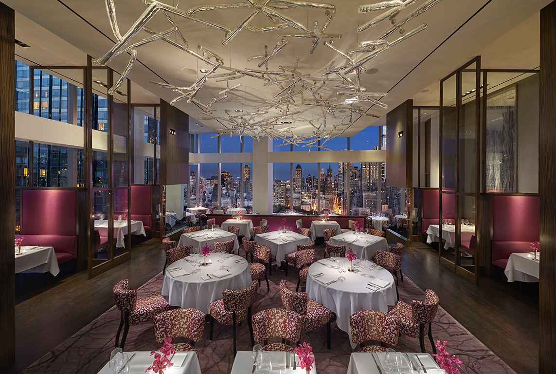 Asiate restaurant at Mandarin Oriental Hotel New York City with views to Central Park